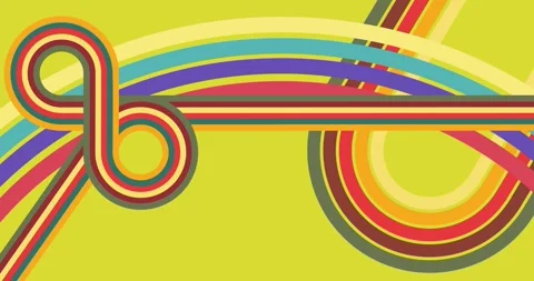 Retro Abstract 70s simple creative Backdrop on green video Stock Footage 332637436