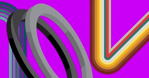 Retro Abstract 70s simple creative Backdrop on purple animation Stock Footage 335733238