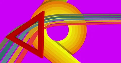 Retro Abstract 70s simple creative Backdrop on purple Stock Footage 335733240