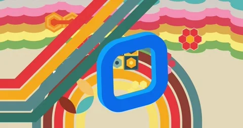 Retro Abstract 70s simple creative Backdrop video Stock Footage 336225556