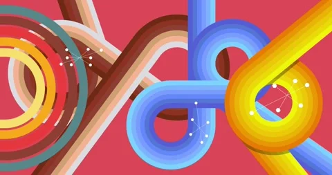 Retro Abstract 70s simple creative Backdrop on pink video Stock Footage 337442767