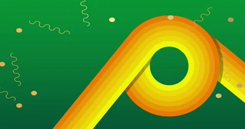 Retro Abstract 70s simple creative Backdrop on green Stock Footage 337599505