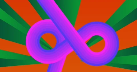 Retro Abstract 70s simple creative Backdrop on orange animation Stock Footage 337648037
