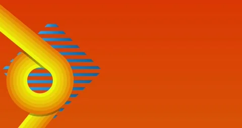 Retro Abstract 70s simple creative Backdrop on orange video Stock Footage 337648047