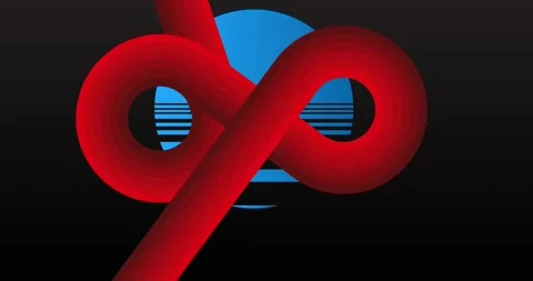 Retro Abstract 70s simple creative Backdrop on black animation Stock Footage 337759160
