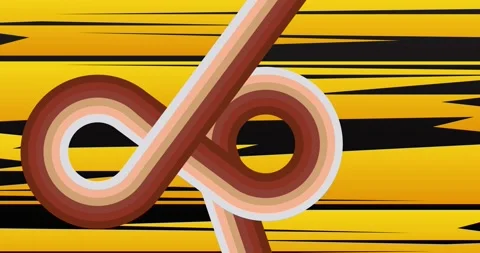 Retro Abstract 70s simple creative Backdrop on black Stock Footage 337759164