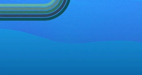 Retro Abstract 70s simple creative Backdrop on blue animation Stock Footage 337914839