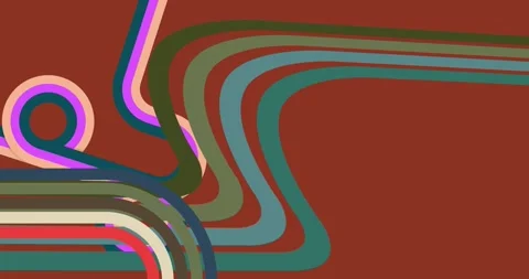 Retro Abstract 70s simple creative Backdrop on brown Stock Footage 338219646