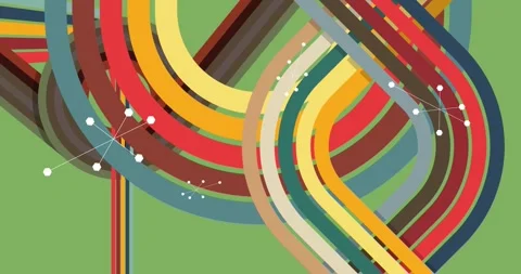 Retro Abstract 70s simple creative Backdrop on green Stock Footage 338219666