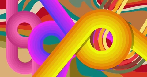 Retro Abstract 70s simple creative Backdrop animation Stock Footage 340371668