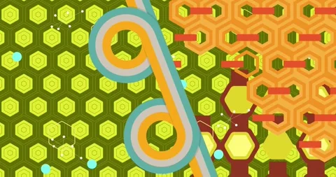 Retro Abstract 70s simple creative Backdrop Stock Footage 340595086