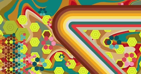 Retro Abstract 70s simple creative Backdrop animation Stock Footage 340595089