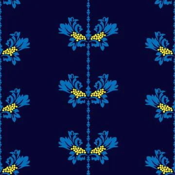 Retro abstract on blue backdrop. Blue abstract background. Vector seamless pa Stock Illustration