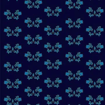 Retro abstract on blue backdrop. Blue abstract background. Vector seamless pa Stock Illustration