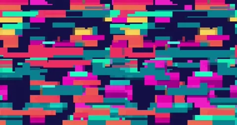 Retro abstract brick animation, loop background. Colorful pattern loop Video stock 279250311