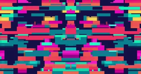 Retro abstract brick animation, loop background. Colorful pattern loop Video stock 279250344