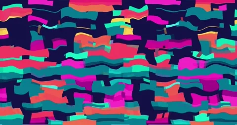 Retro abstract brick animation, loop background. Colorful pattern loop Video stock 279252129