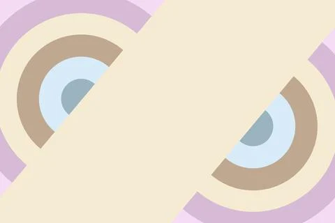 Retro Abstract Concentric Arch Background in Pastel Boho Tones Stock Illustration