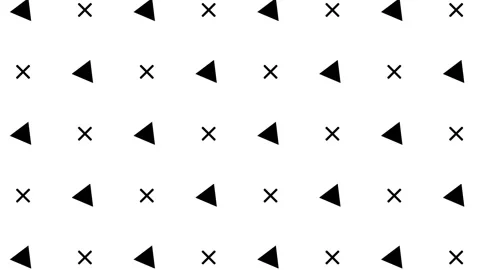 Retro abstract design Black pattern background with colorful triangles, circles Video stock 147547691