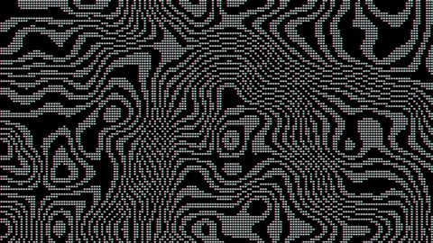 An Retro abstract design featuring a pixelated contour pattern 스톡 동영상 277392252