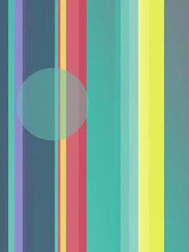 Retro abstract design with layered multicolor vertical stripes and overlapp.. Stock Illustration