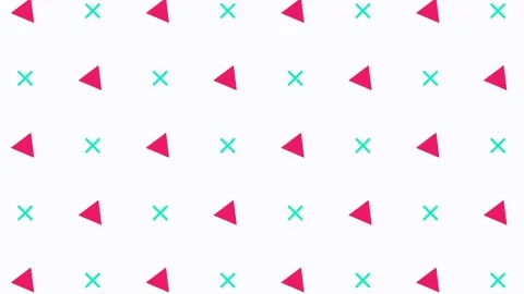 Retro abstract design pattern background with colorful triangles, circles, lines Stock Footage 147547735