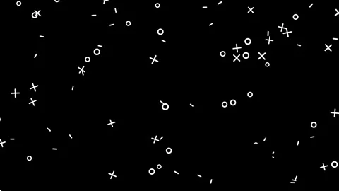 Retro abstract design pattern background with white cross and circles Stock-Footage 266696423