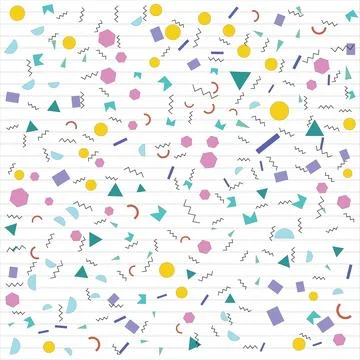 Retro abstract geometric background with grid line. Vector illustration for.. Stock Illustration