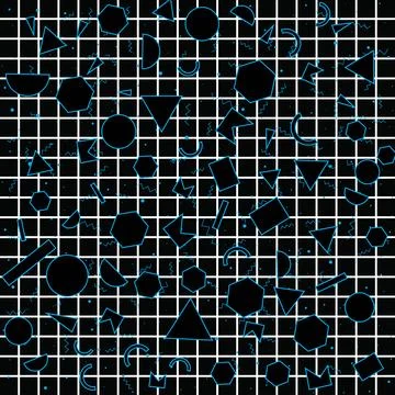 Retro abstract geometric background with grid line. Vector illustration for.. Stock Illustration