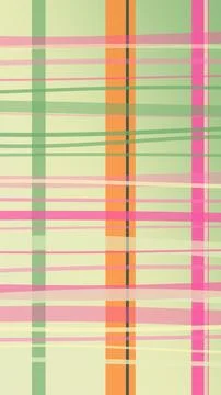 A retro abstract grid pattern in pastel green, pink, and orange, with soft .. Stock Illustration