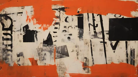 Retro Abstract Grunge Texture Visual Stock Footage 263013023