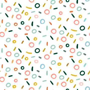 Retro abstract pattern in geometric style. Classic color with geometric figures Stock Illustration