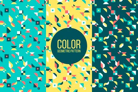 Retro abstract pattern in geometric style. Classic color with geometric Stock Illustration