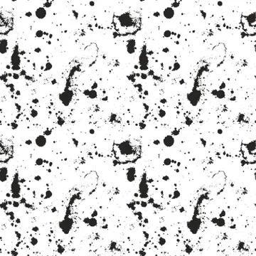 Retro abstract seamless pattern with black grunge texture for background. Stock Illustration