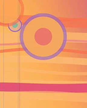 Retro abstract striped background featuring a purple circle with soft layer.. Stock Illustration