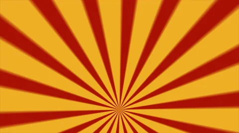 Retro Abstract Sunburst Background Loop Red Yellow Low Blur Stock Footage 46106895