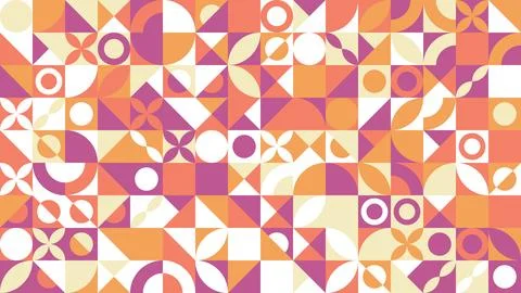 Retro Abstract Tile Composition Background Stock Illustration