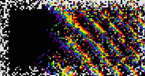 Retro abstract Wave rainbow animation, loop background. Seamless pattern loop.  Video stock 235449777
