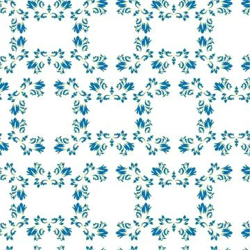 Retro abstract on white backdrop. Blue abstract background. Vector seamless p Stock Illustration