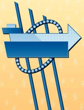 Retro advertising sign Stock Illustration