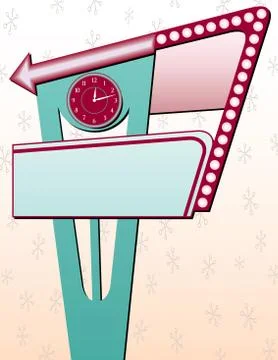 Retro advertising sign Illustration