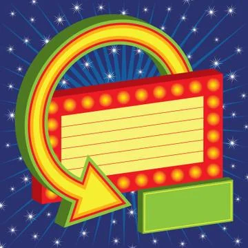 Retro advertising sign Illustration