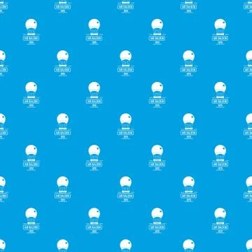 Retro air balloon pattern seamless blue Stock Illustration