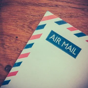 Retro Air Mail Envelope 库存照片
