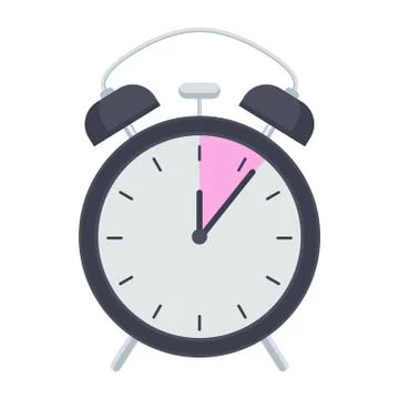 Retro alarm clock. Flat vector illustration イラスト素材