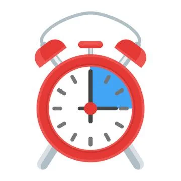 Retro alarm clock. Flat vector illustration イラスト素材