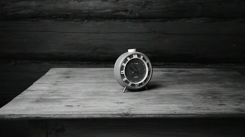Retro alarm clock Stock Footage 110832889