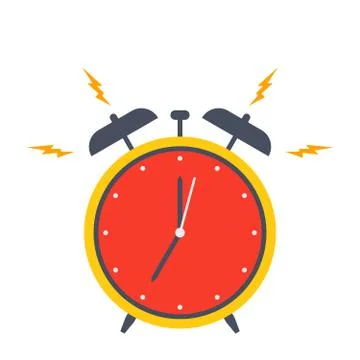 Retro alarm clock Stock Illustration