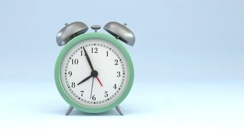 Retro alarm clocks timelapse style Stock Footage 138799707