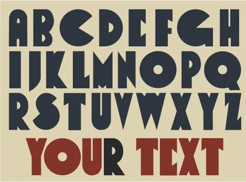 Retro alphabet Stock Illustration